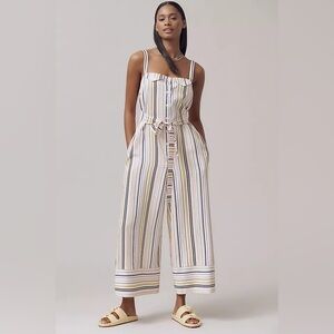 NEW. Anthropologie Easy Sleeveless Shirting Jumpsuit. NWT